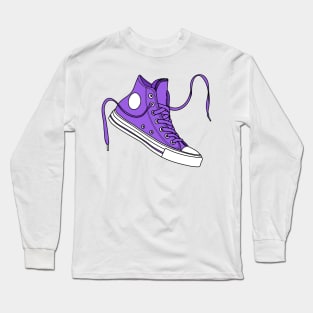 Bright purple high tops Long Sleeve T-Shirt